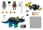 Playmobil Dino Rise Τρικεράτωψ με πανοπλία-κανόνι και μαχητές (70627) - Fun Planet