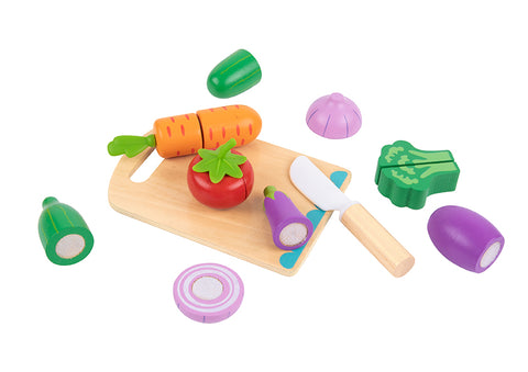 Tooky Toy Ξύλινα Λαχανικά με Ξύλο Κοπής (TK112) - Fun Planet