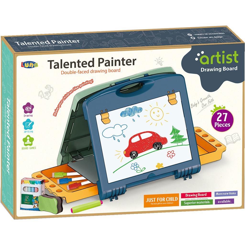 Πίνακας Διπλής Όψης Μπλε 27 τεμάχια 49x7x35εκ Luna Toys (621914) - Fun Planet