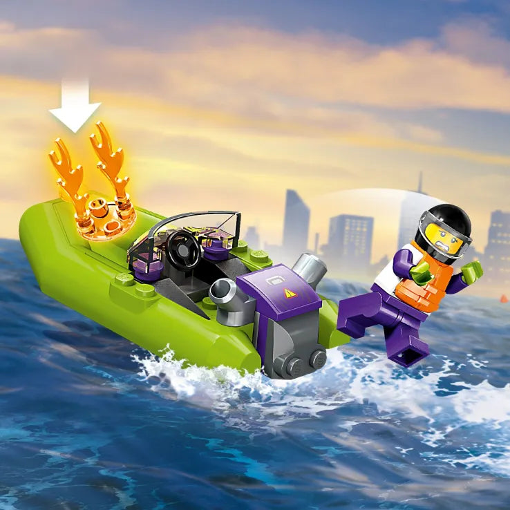 LEGO City Fire Rescue Boat (60373) - Fun Planet