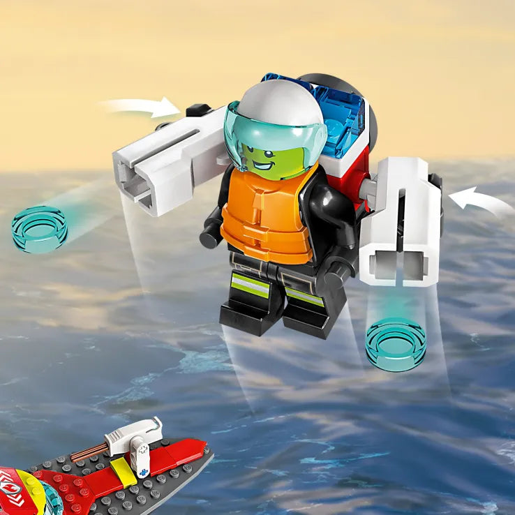 LEGO City Fire Rescue Boat (60373) - Fun Planet