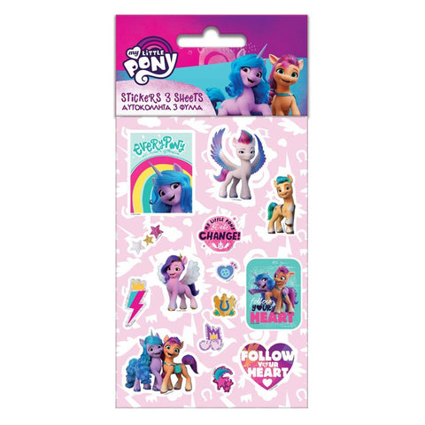 Αυτοκόλλητα My Little Pony 8x12εκ 5 Φύλλα (483119) - Fun Planet