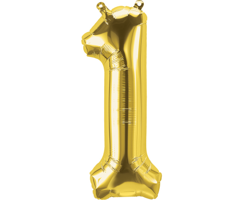Μπαλόνι Foil Balloon Mini Νούμερο "1" Gold 16"/41cm (059043) - Fun Planet