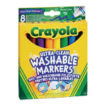 Crayola 8 Χοντροί Πλενόμενοι Μαρκαδόροι (58-8328-E-000) - Fun Planet