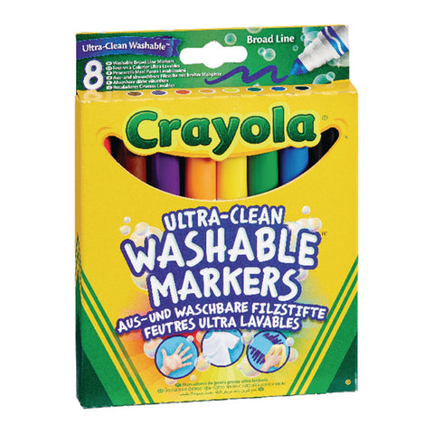 Crayola 8 Χοντροί Πλενόμενοι Μαρκαδόροι (58-8328-E-000) - Fun Planet