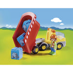Playmobil 1.2.3 Ανατρεπόμενο Φορτηγό με εργάτη (70126) - Fun Planet