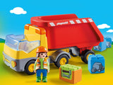 Playmobil 1.2.3 Ανατρεπόμενο Φορτηγό με εργάτη (70126) - Fun Planet