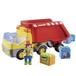 Playmobil 1.2.3 Ανατρεπόμενο Φορτηγό με εργάτη (70126) - Fun Planet