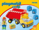 Playmobil 1.2.3 Ανατρεπόμενο Φορτηγό με εργάτη (70126) - Fun Planet