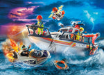 Playmobil City Action Επιχείρηση πυρόσβεσης με σκάφος διάσωσης (70140) - Fun Planet