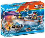 Playmobil City Action Επιχείρηση πυρόσβεσης με σκάφος διάσωσης (70140) - Fun Planet