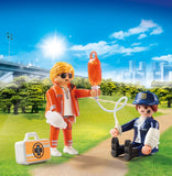Playmobil City Life DuoPack Διασώστης και Αστυνομικός (70823) - Fun Planet