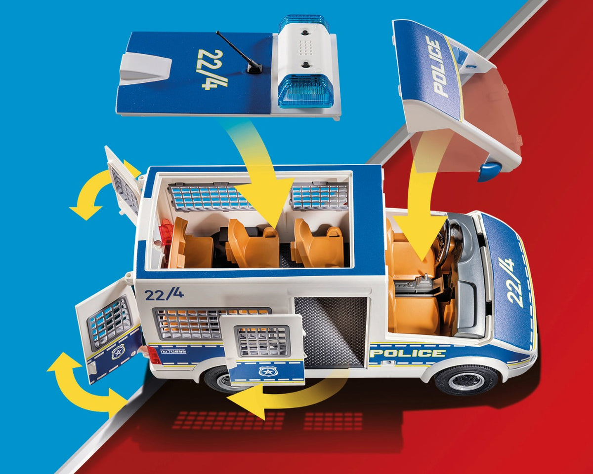 Playmobil City Action Αστυνομικό Λεωφορείο με Φώτα και Ήχο (70899) - Fun Planet