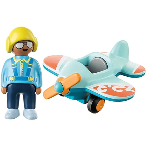 Playmobil 1.2.3 Πιλότος με αεροπλανάκι (71159) - Fun Planet