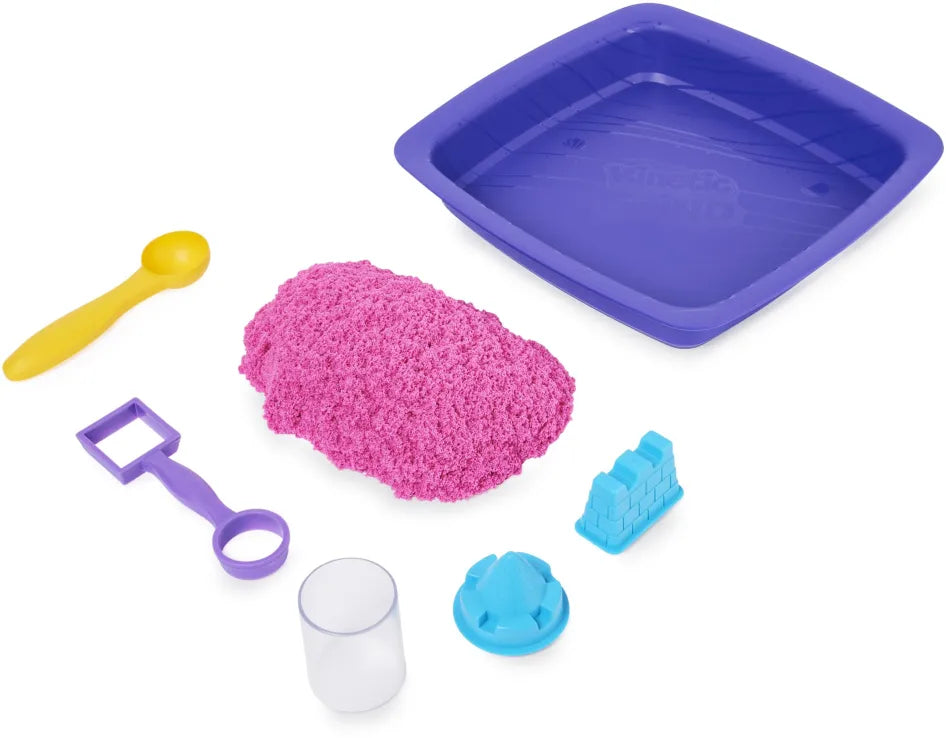 Kinetic Sand Shimmer Sparkle Sandcastle Set Pink (6063520) - Fun Planet