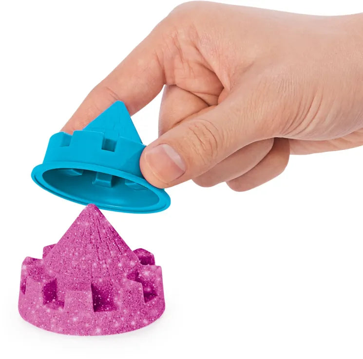 Kinetic Sand Shimmer Sparkle Sandcastle Set Pink (6063520) - Fun Planet