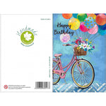 Ευχατήρια Κάρτα Handmade Παραλληλόγραμμη 11,5Χ17 Happy Birthday Ποδήλατο (FL66-3) - Fun Planet