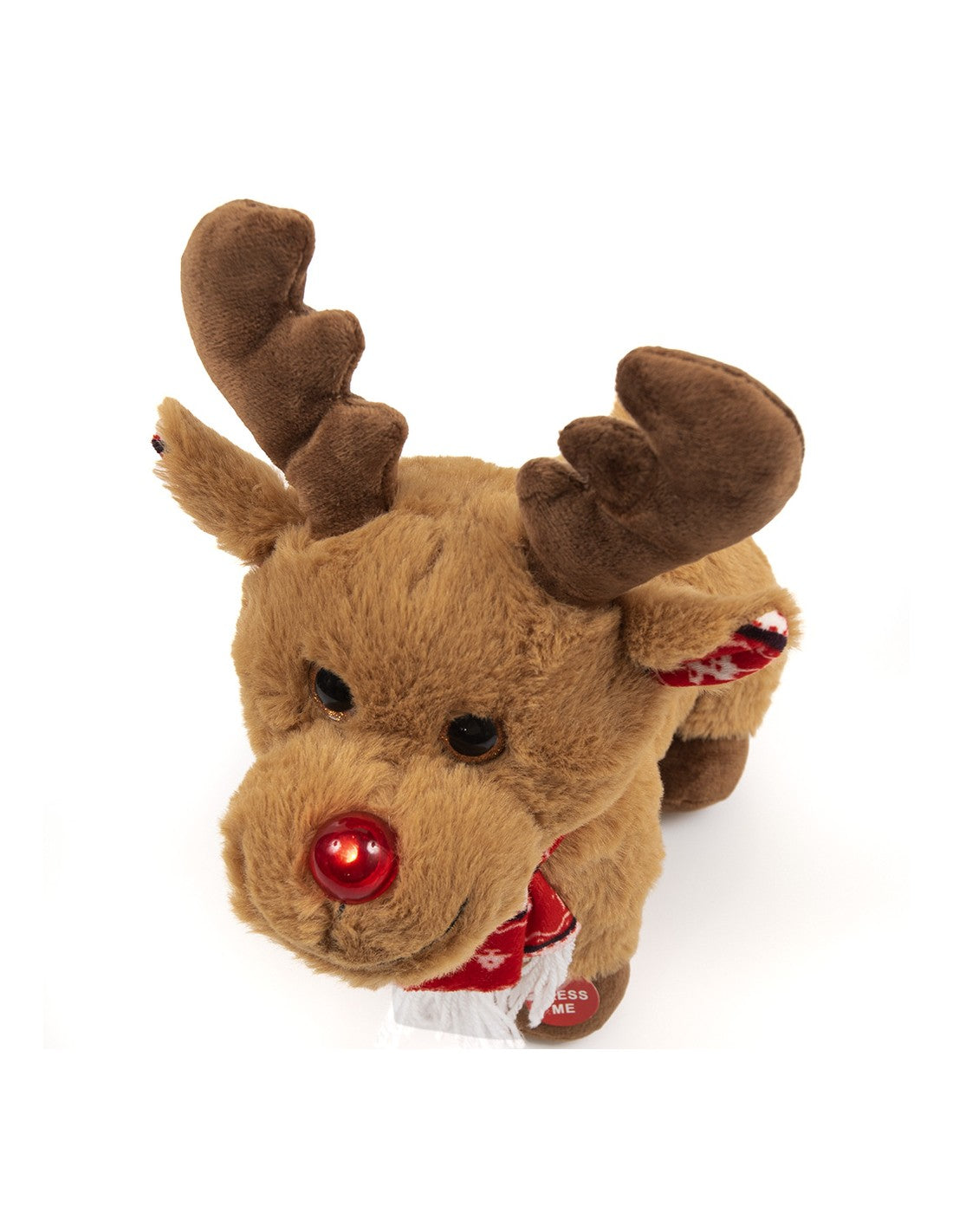 Χριστουγεννιάτικο Ελαφάκι με Φωτεινή Μυτούλα και Μουσική 30εκ (8185) - Fun Planet