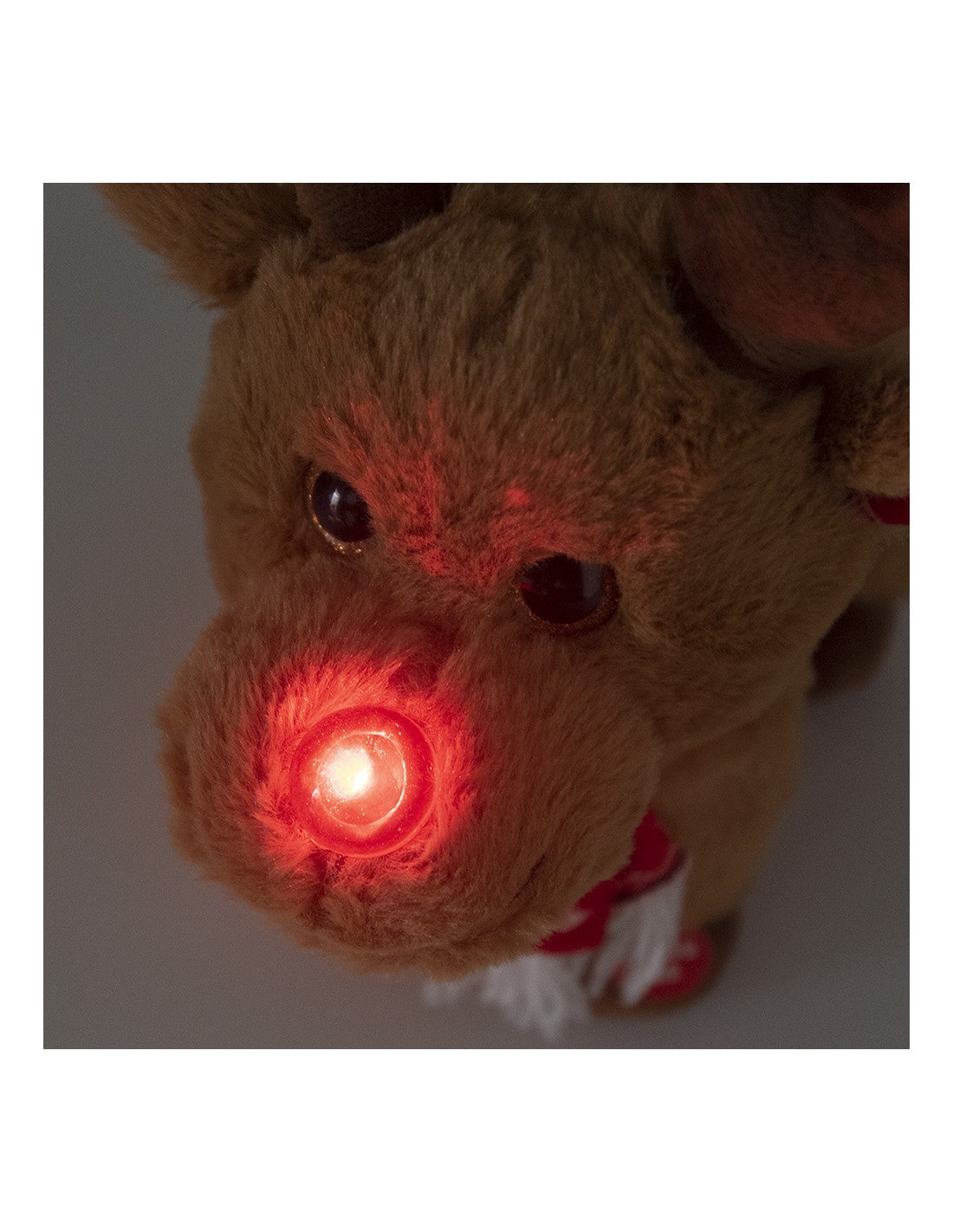 Χριστουγεννιάτικο Ελαφάκι με Φωτεινή Μυτούλα και Μουσική 30εκ (8185) - Fun Planet