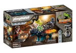Playmobil Dino Rise Τρικεράτωψ με πανοπλία-κανόνι και μαχητές (70627) - Fun Planet