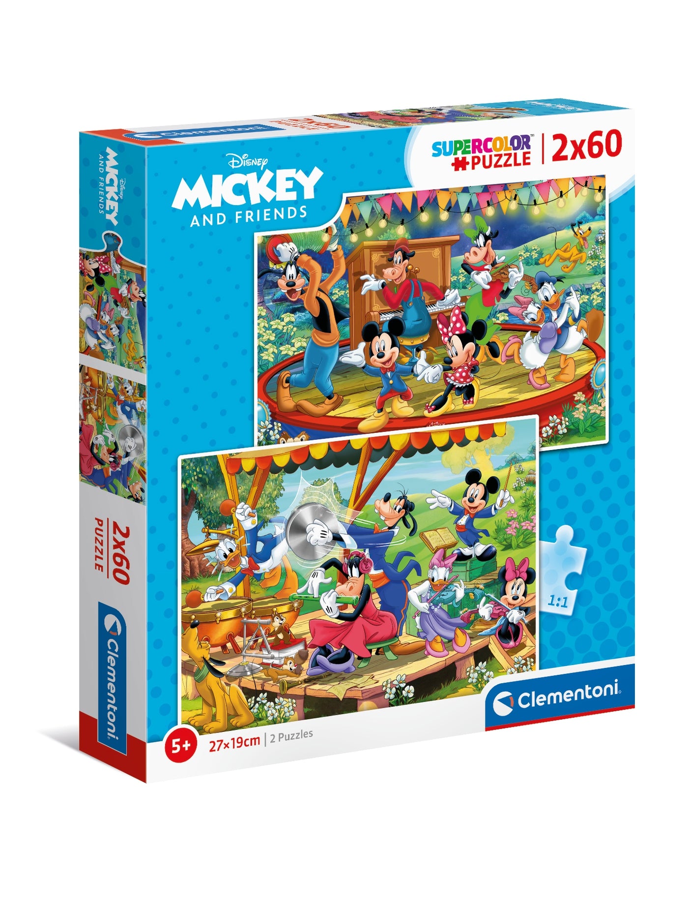 Clementoni Παζλ 2Χ60 Supercolor Mickey and Friends (1200-21620) - Fun Planet