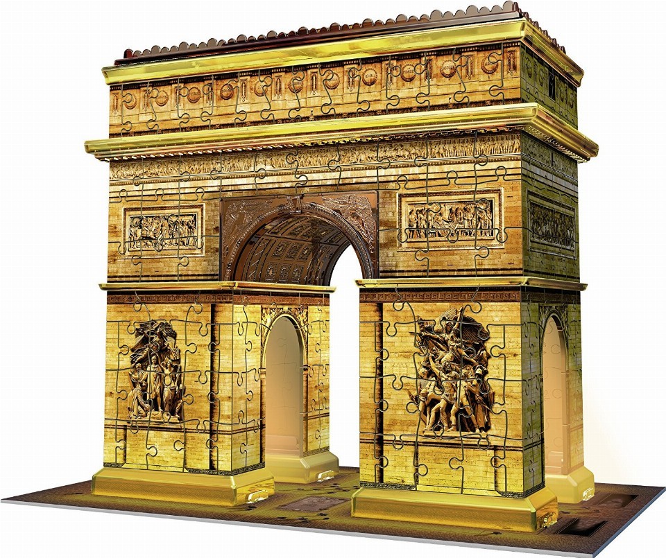 Ravensburger Πάζλ 3D  216τεμ Η Αψίδα του Θριάμβου Night Edition (12522) - Fun Planet