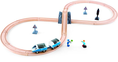 Hape Railway Ξύλινο Safety Τρένο Set (E3729A) - Fun Planet