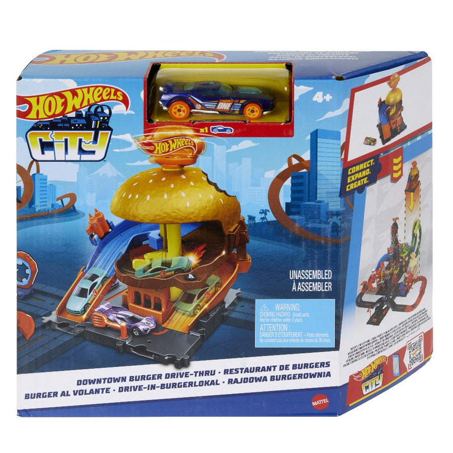 Hot Wheels City Πίστα Downtown Burger Drive-Thru (HDR26) - Fun Planet