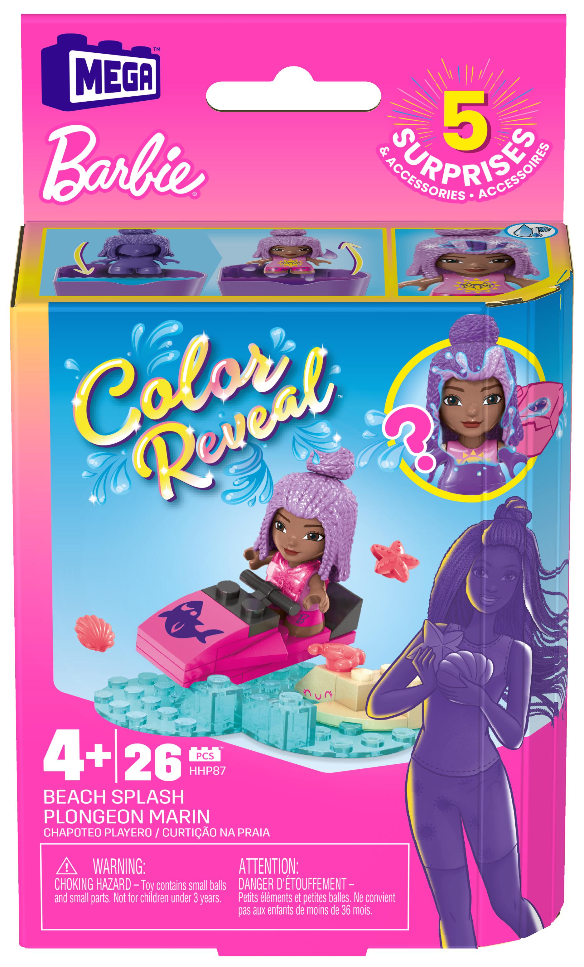 Mega Bloks Barbie Color Reveal Φιγούρα με Αξεσουάρ (HHP87) - Fun Planet