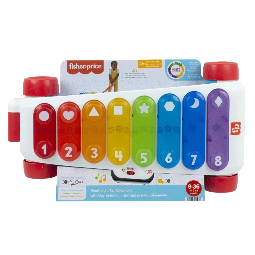 Fisher Price Εκπαιδευτικό Μεγάλο Ξυλόφωνο Ελληνικά & Αγγλικά (HJK36) - Fun Planet