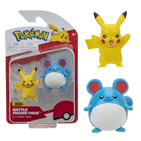 Pokemon Φιγούρες Μάχης 5εκ Wave 13 Pikachu + Marill (PKW2646) - Fun Planet