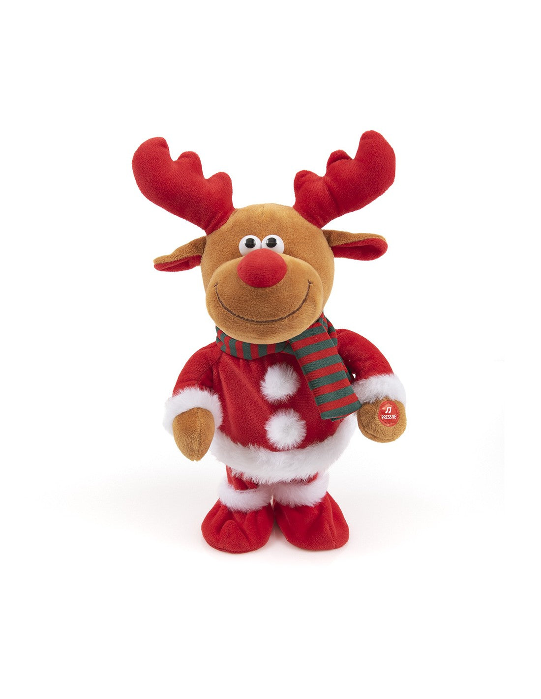 Λούτρινος Τάρανδος με Ελληνικά Κάλαντα & Κίνηση 30εκ (8183) - Fun Planet