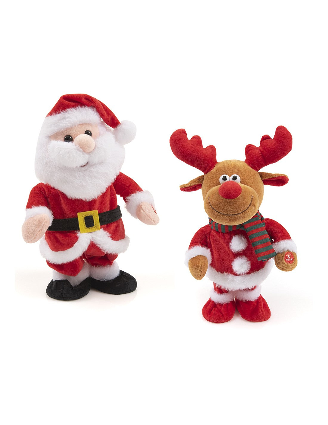 Λούτρινος Τάρανδος με Ελληνικά Κάλαντα & Κίνηση 30εκ (8183) - Fun Planet