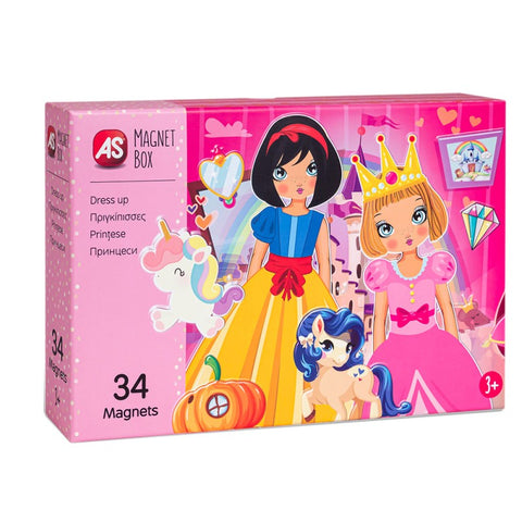 Magnet Box Εκπαιδευτικό Παιχνίδι Πριγκίπισσες Dress Up 34 Μαγνήτες (1029-64038) - Fun Planet