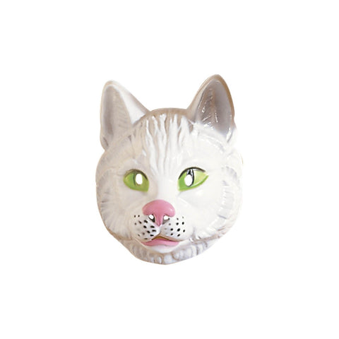 Μάσκα Γάτα λευκή πλαστική (W_5441G) - Fun Planet