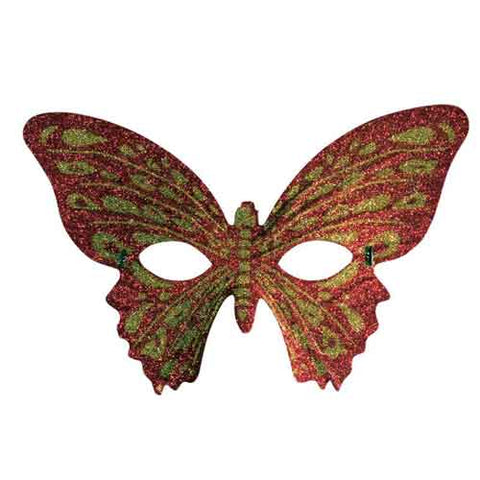 Μάσκα Ματιών Πεταλούδα Με Glitter (CL_72791red) - Fun Planet