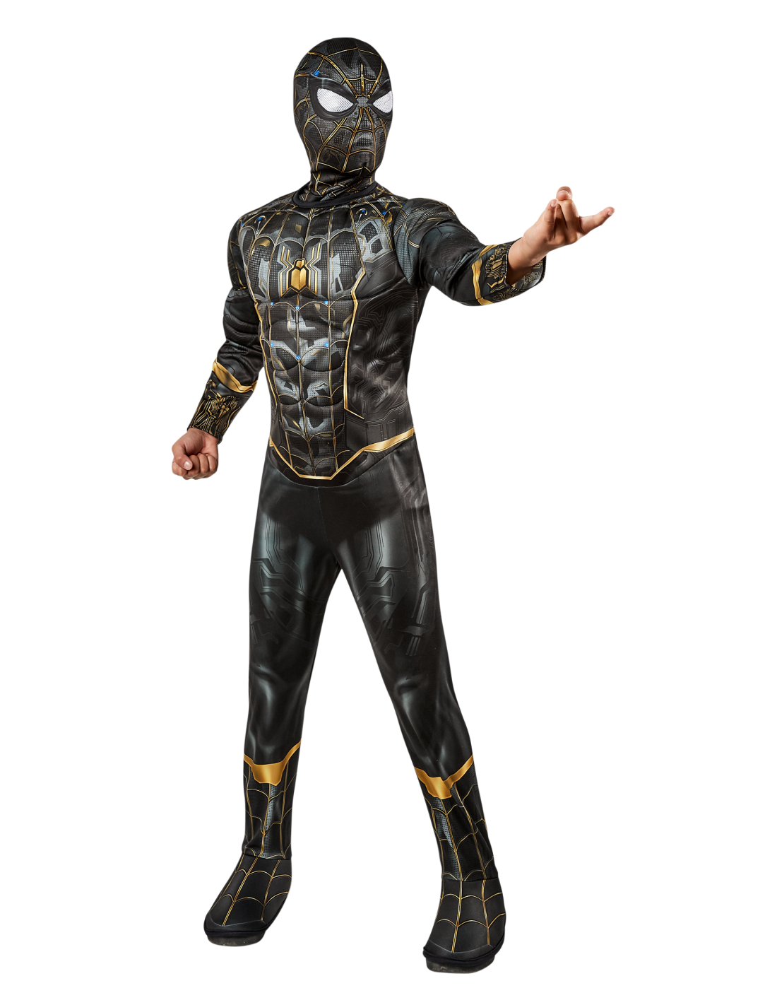 Rubies Spiderman No Way Home V2 Black and Gold Στολή Deluxe - Fun Planet