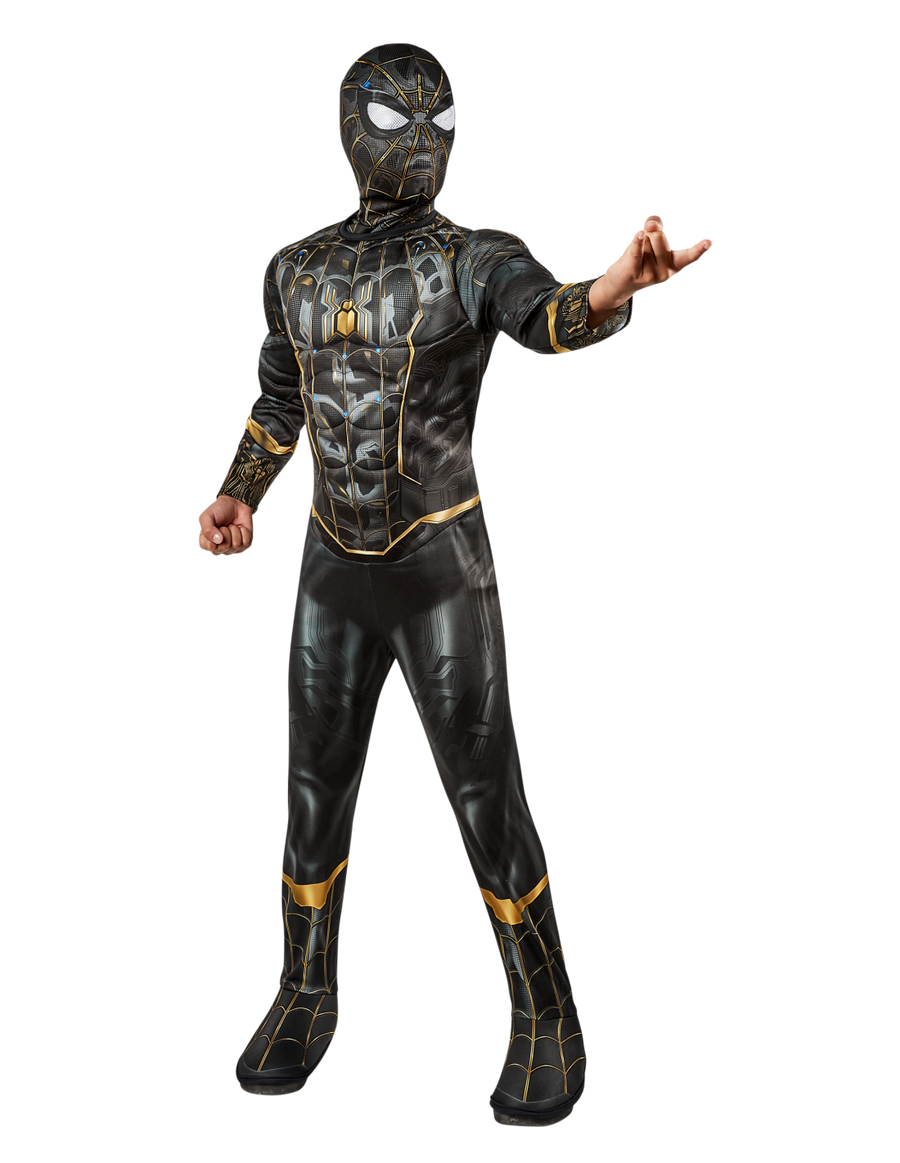 Rubies Spiderman No Way Home V2 Black and Gold Στολή Deluxe - Fun Planet