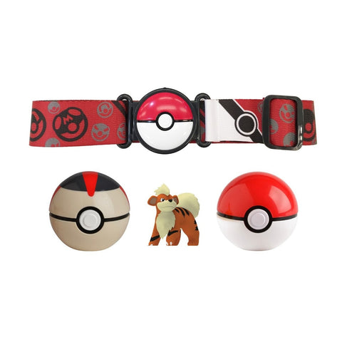 Pokemon Clip N Go Poke Ball με Ζώνη W5 Growlithe + Poke Balls (PKW098006) - Fun Planet