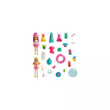 Polly Pocket Κούκλα με Μόδες Μεγάλο Pack Fruity Pool Fun (HKV95) - Fun Planet