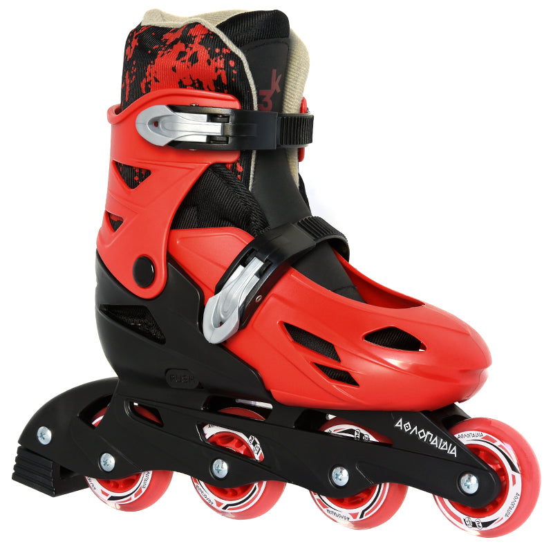 Αθλοπαιδιά Πατίνια Αυξομειούμενα 3 μεγεθών, κόκκινα (002.1083/K) - Fun Planet